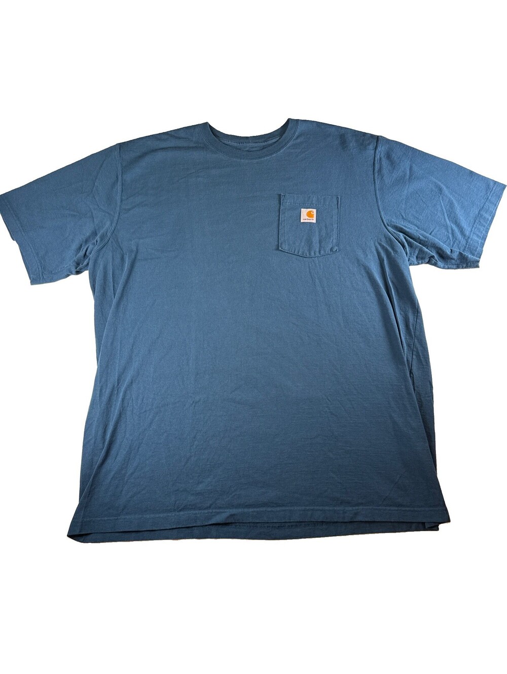 Carhartt Men's Blue 2XLT Short Sleeve T-Shirt Original Fit Y2K Grunge